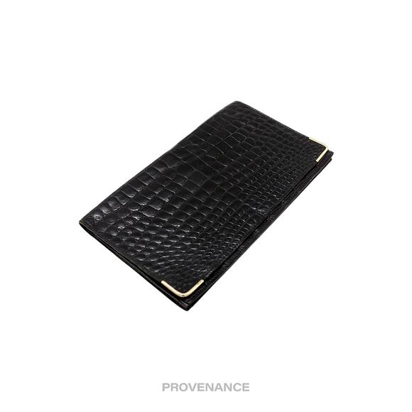 🔴 Celine Long Wallet - Black Crocodile Leather Gold - Picture 4 of 9